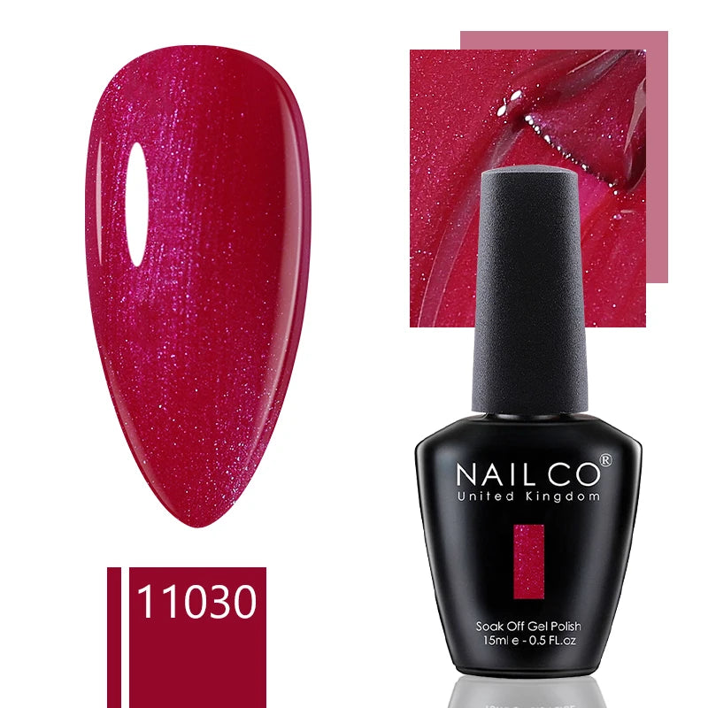 NAILCO 15ml Dark Gel Nail Polish Semi-permanent Varnish Hybrid UV Nails Art Glitter Colors Gel Polish Manicure Enamels For Nails