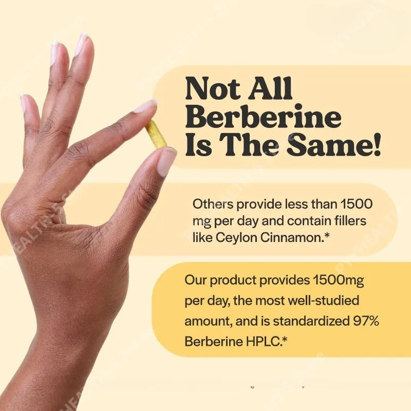 Berberine Supplement 1500mg | Berberine 500mg Per Capsule Supports Metabolic Profiles Hormonal Balance Berberine Supplements