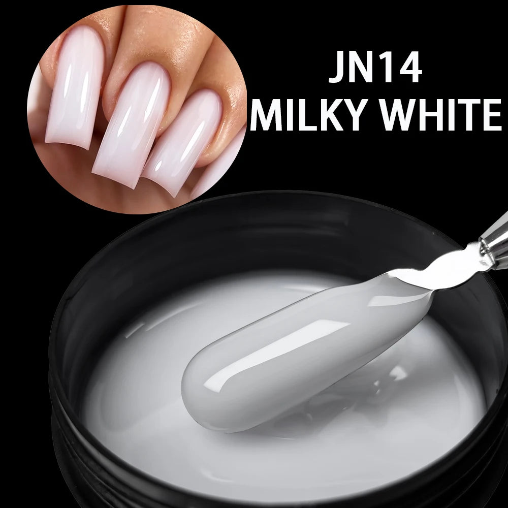 Jillnails Hema TPO Free Natural Yellow Nude Builder Nail Gel 100g/50g 100ml for Nail Extension Sculpting
