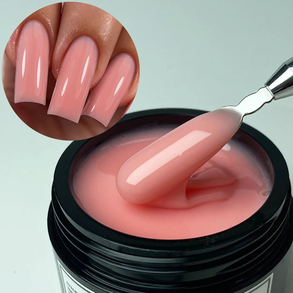 Jillnails Hema TPO Free Natural Yellow Nude Builder Nail Gel 100g/50g 100ml for Nail Extension Sculpting
