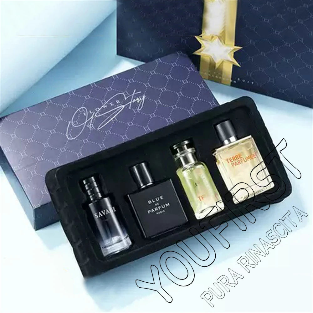Luxury Men’s Perfume Gift Set – 4pcs Long-Lasting Fragrance Collection with Premium Scent Variety