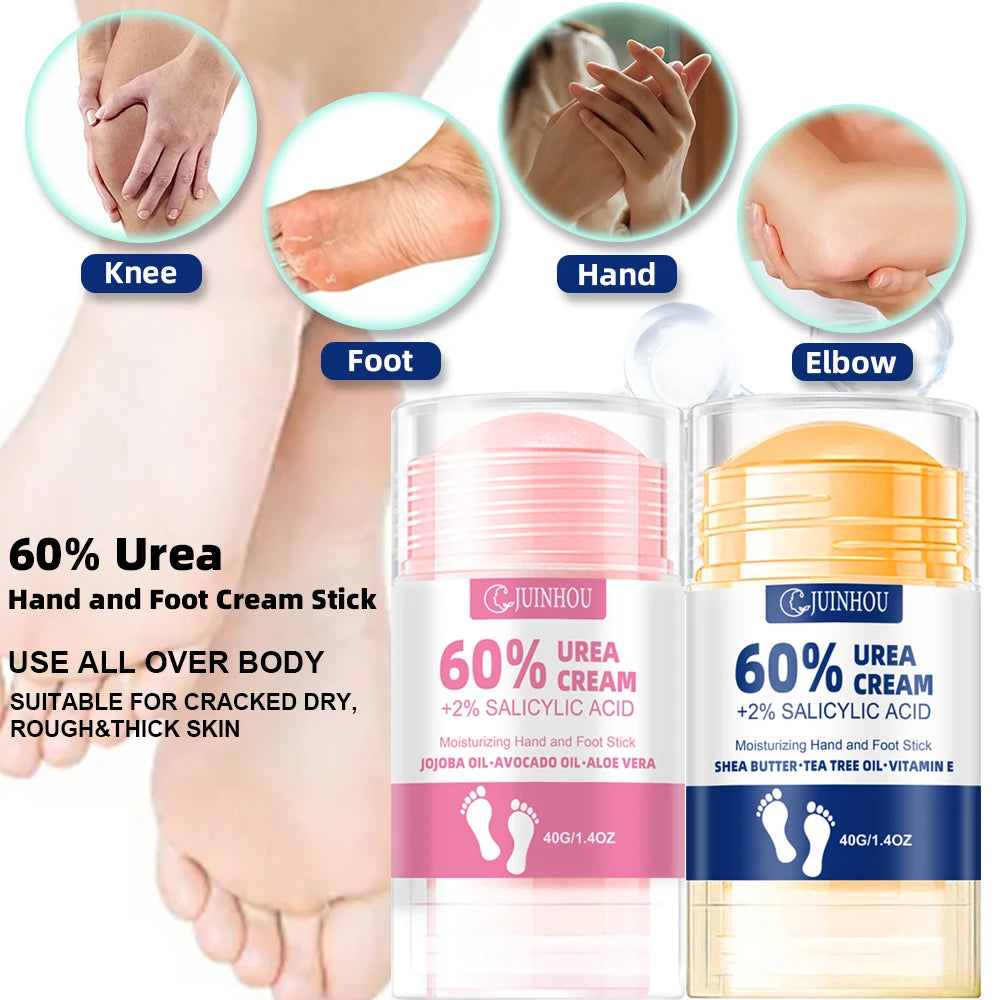 JUINHOU 60%Urea Hands and Feet Cream Powerful Repair Intensely Moisturizes Hand and Feet Refreshing and Non-greasy Portable