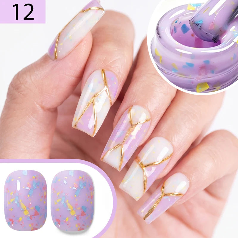 AWStorG Intense Rainbow Cat Eye Gel 5ml Holographic Laser Magnetic Nail Gel Soak Off UV LED Gel Polish Shiny Rainbow Manicur