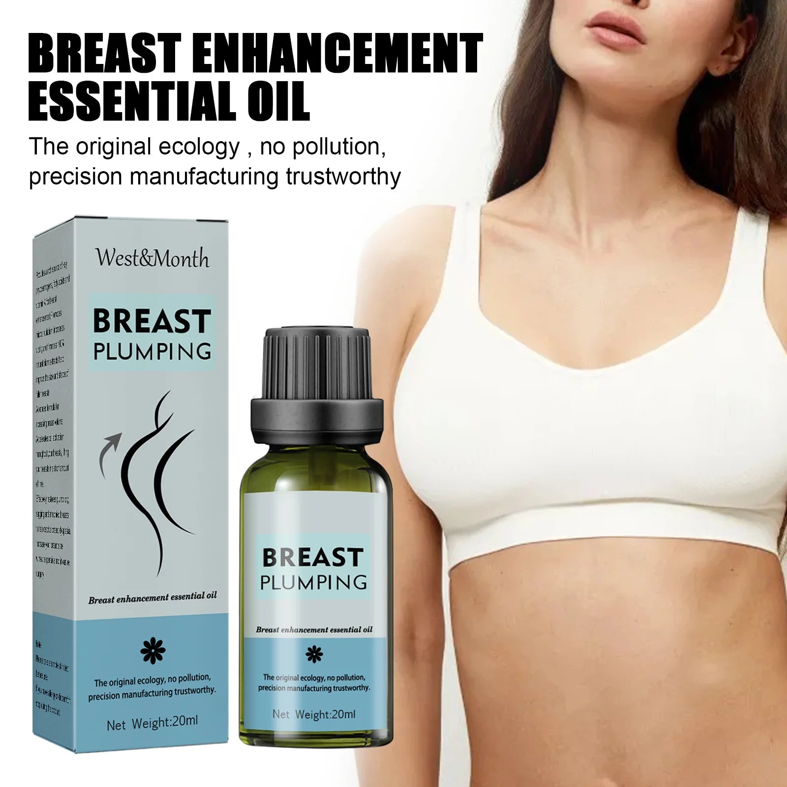 Breast Enlargement Massage Oil Firm Lifting Essential Oil Women Curve Shape Chest Enlarge Plump Up Growth Big Bus Anti Sagging