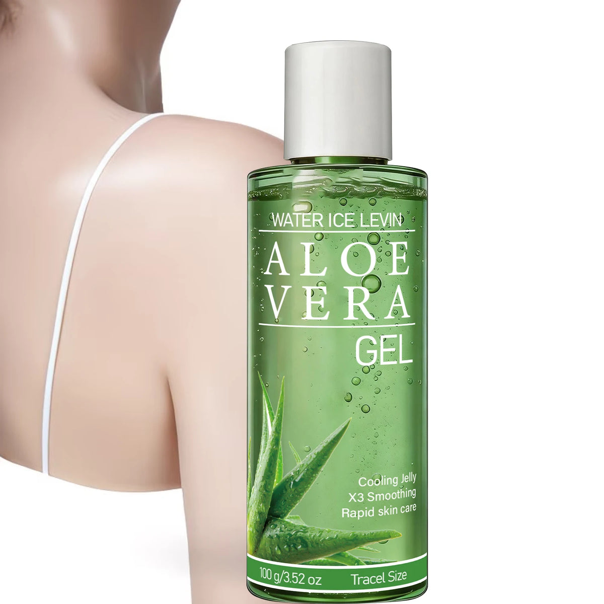 Pure Aloe Vera Gel with Hyaluronic Acid, Cooling & Moisturizing for All Skin Types