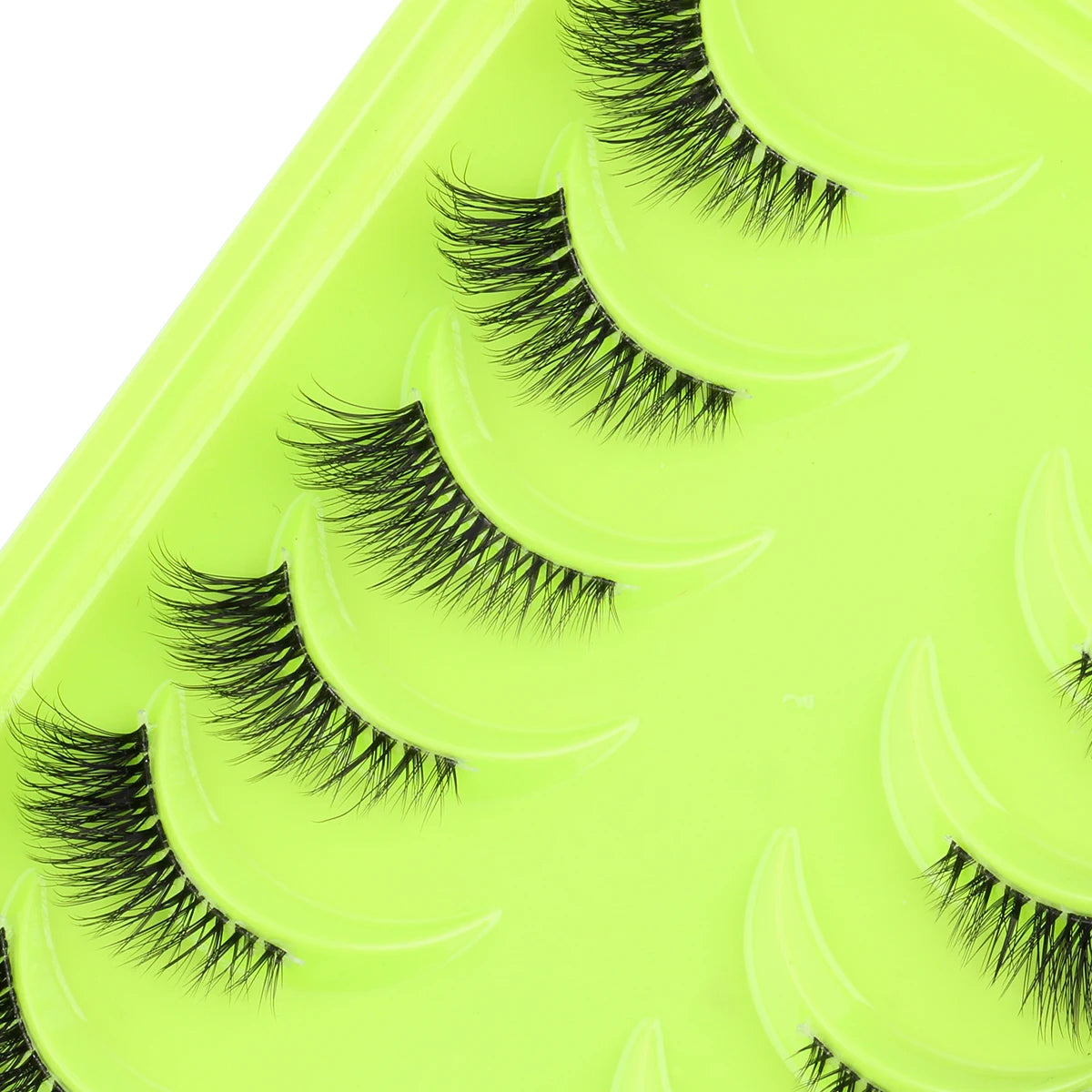 New Half Eyelashes 3/10 Pairs Half Lashes Natural 3D Cat Eye Lashes Clear Stem False Eyelash Extension Makeup Faux Cils Maquiage