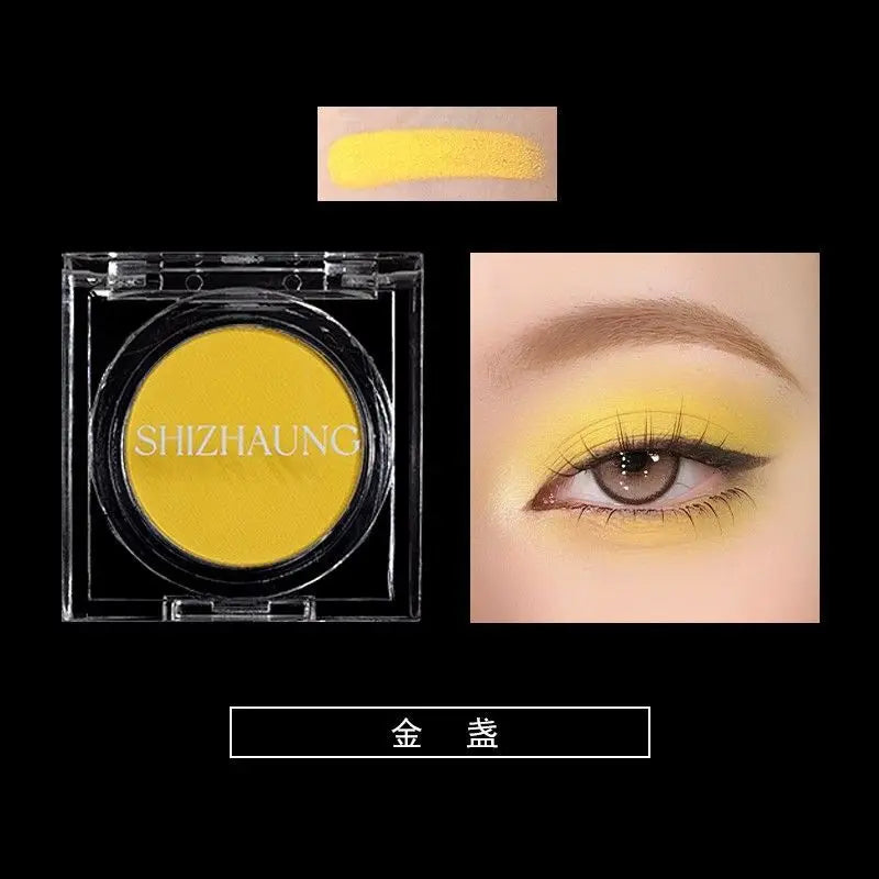 Monochrome Eyeshadow, Matte Color, High Saturation, High Color Rendering, White Fine Glitter, High-gloss Eye Makeup, Chameleon