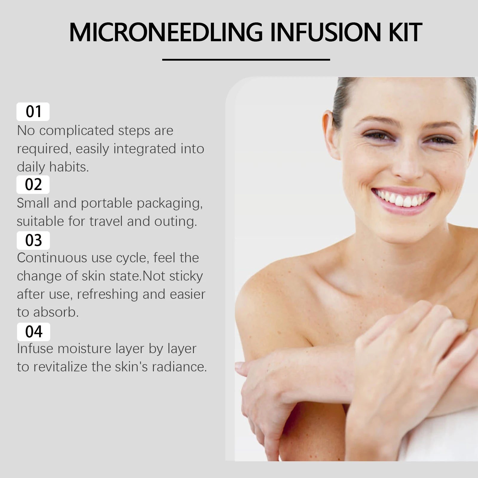 Hyaluronic Acid Facial Kit Hydrating Serum Roller Delicate Firming Facial Skin Smoothing Nourishing Skin Daily Care Essence Set