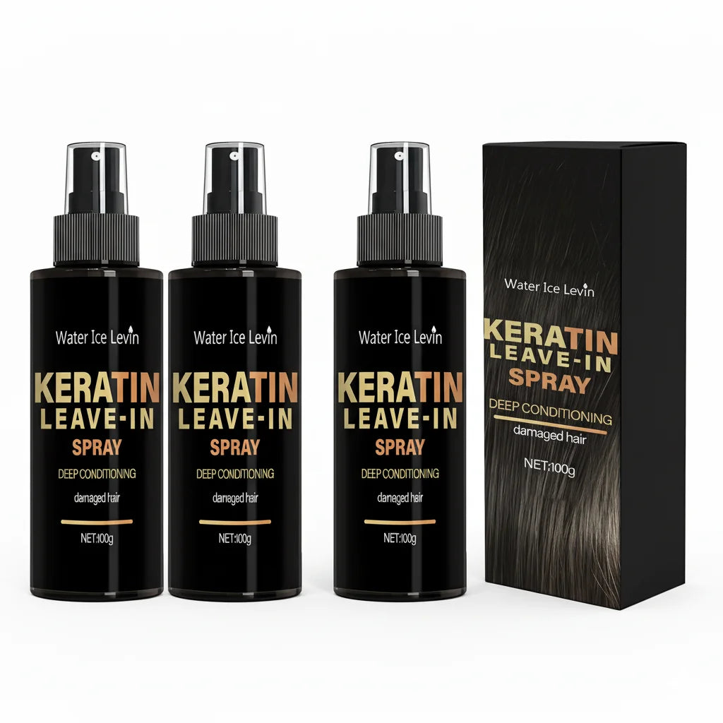 Keratin & Biotin Leave-In Spray 100g, Deep Conditioning Treatment for Damaged Hair, with Rice Amino Acids, Fast Shipping