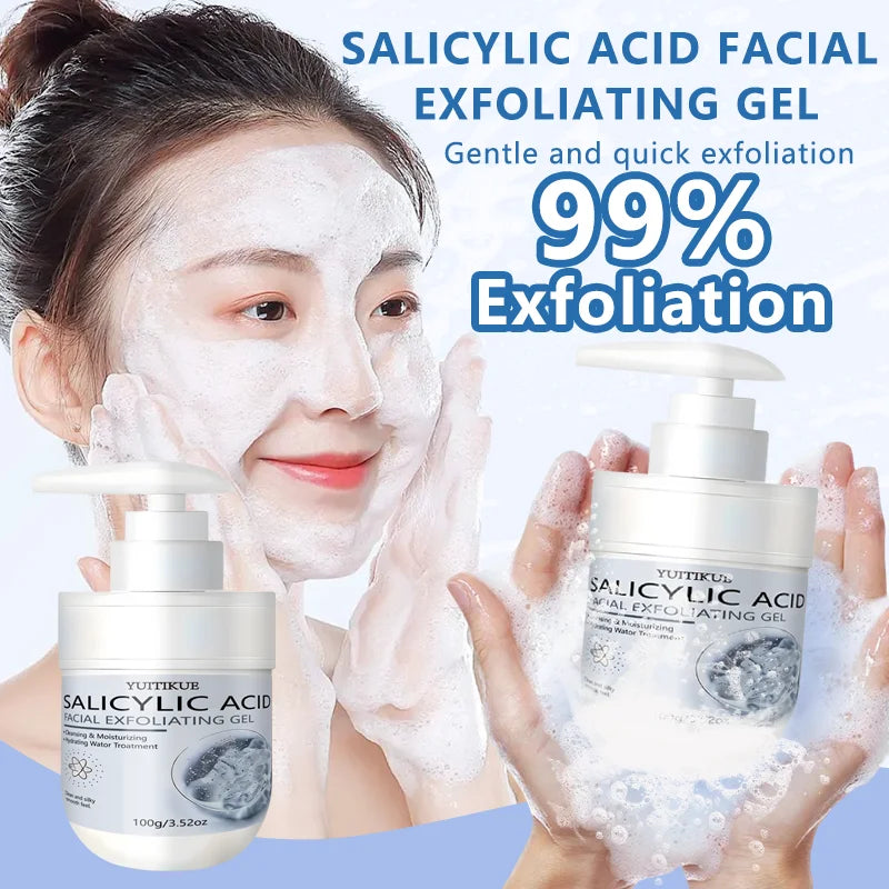 YUITIKUE Salicylic Acid Exfoliating Gel - Gentle Cleansing & Moisturizing, Removes Dead Skin for Face & Body, 100g