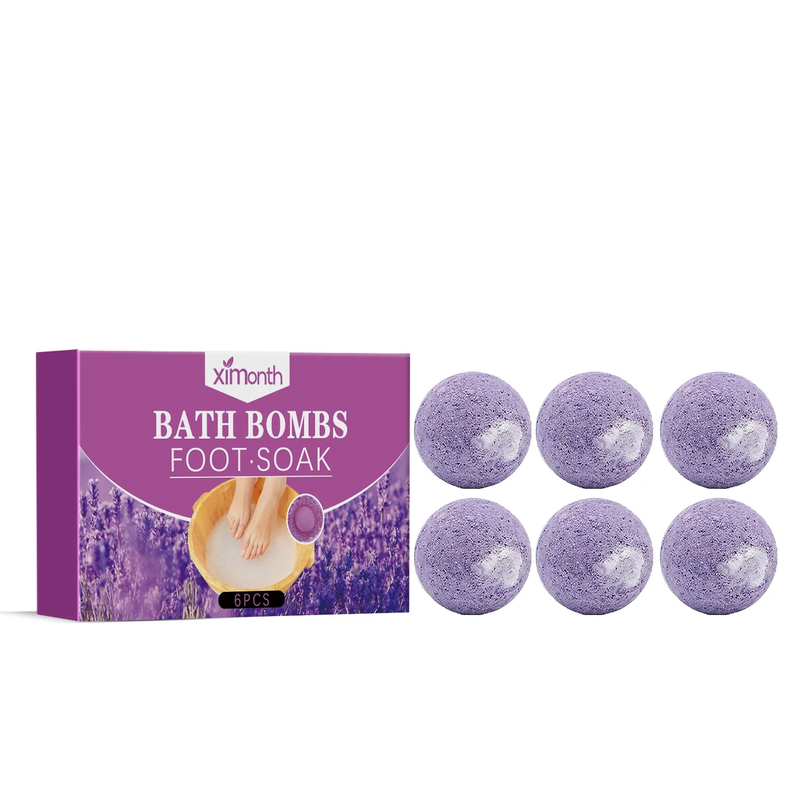 Lavender Foot Bath Ball Skin Relaxing Deep Moisturizing Improve Insomnia Rich Essential Oil SPA Handmade Feet Bath Balls 6/12pcs