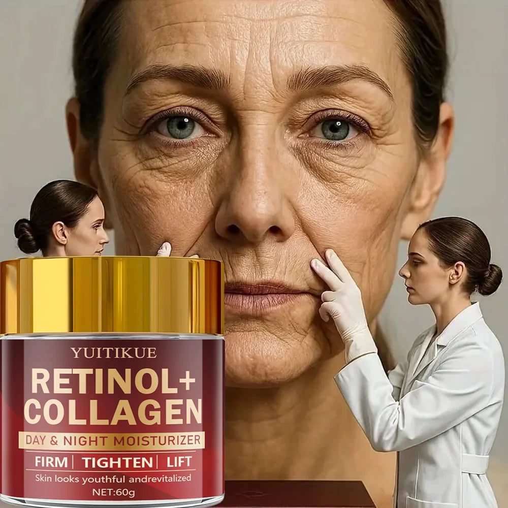 Retinol Collagen Cream 60g - Day & Night Moisturizer, Firms, Tightens & Lifts, Anti-Aging for Youthful Revitalized Skin
