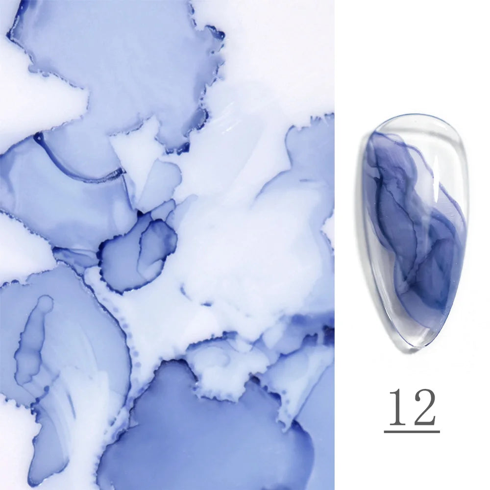 CANNI Watercolor Nail Ink 9ml Venalisa Blossoming Effect Nails Art Design Natural Air Dry Nail Art Varnish Manicure Nail Gel