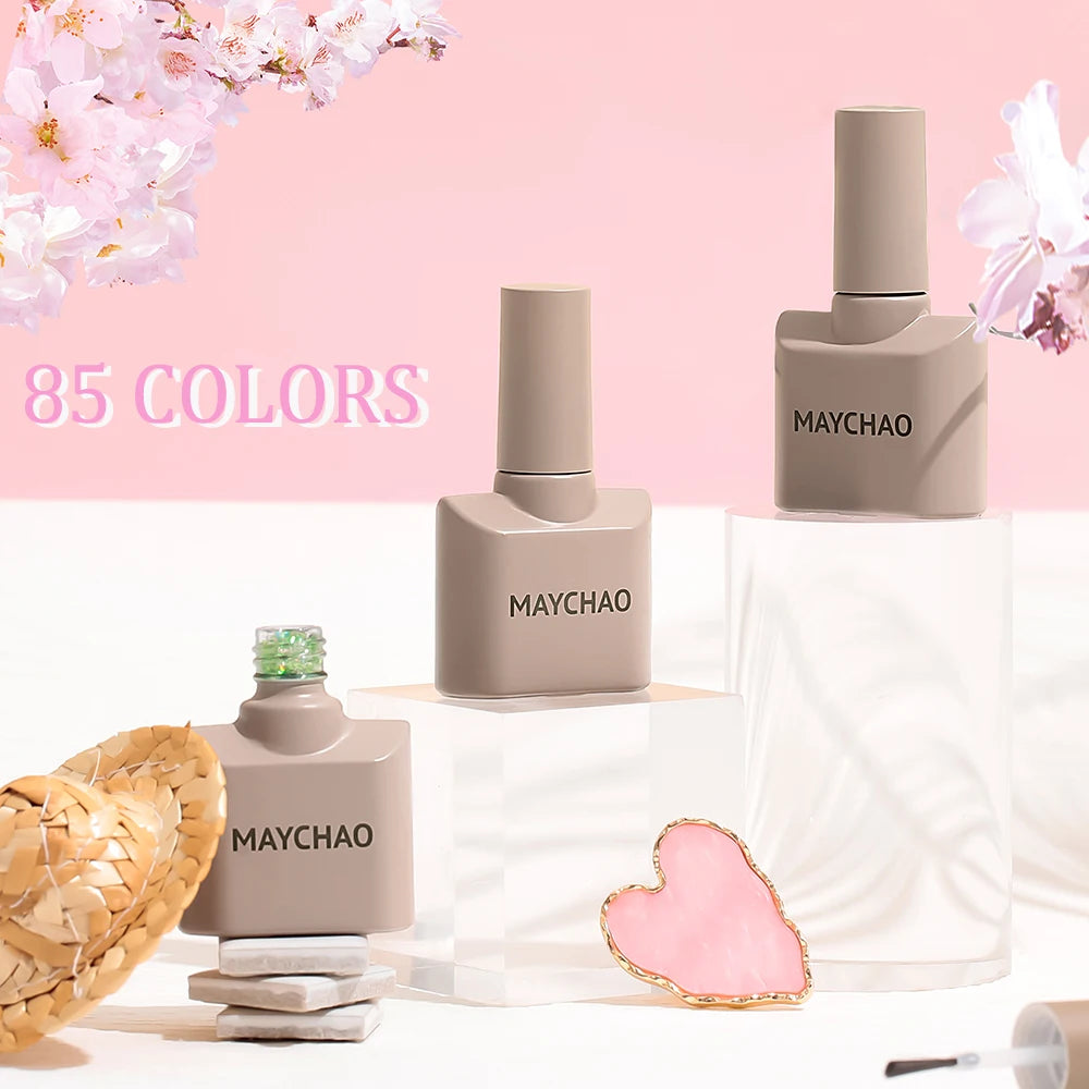 MAYCHAO 12ml Gel Nail Polish Set Professional Salon Nail Art Gels Varnish UV LED Semi Permanent Nail Lacquer Nail Supplies
