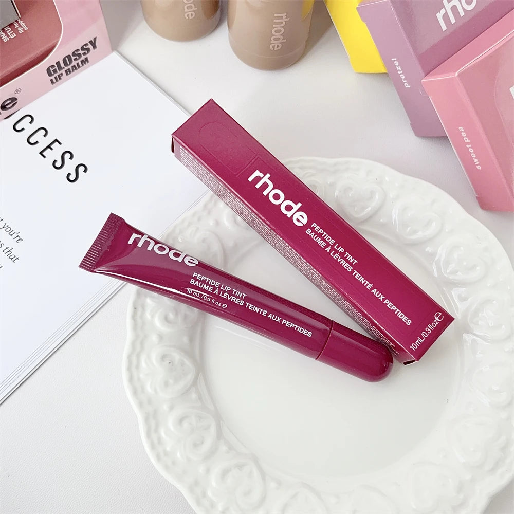Rhode New Style Lip Gloss Ribbon Color Magnetic Snap-on Lipstick Stand Holder Makeup Limited Edition Long Lasting Lip Glosses