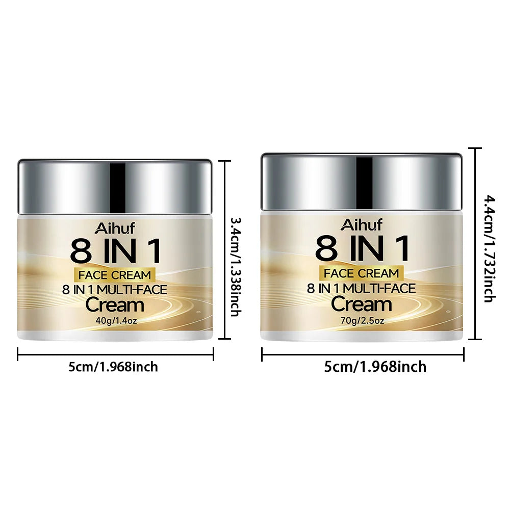 Aihuf 8-in-1 Collagen Day And Night Cream Instant 2-minute Firming 24-hour Moisturizing with Purslane Extract+Retinol+Hyaluronic