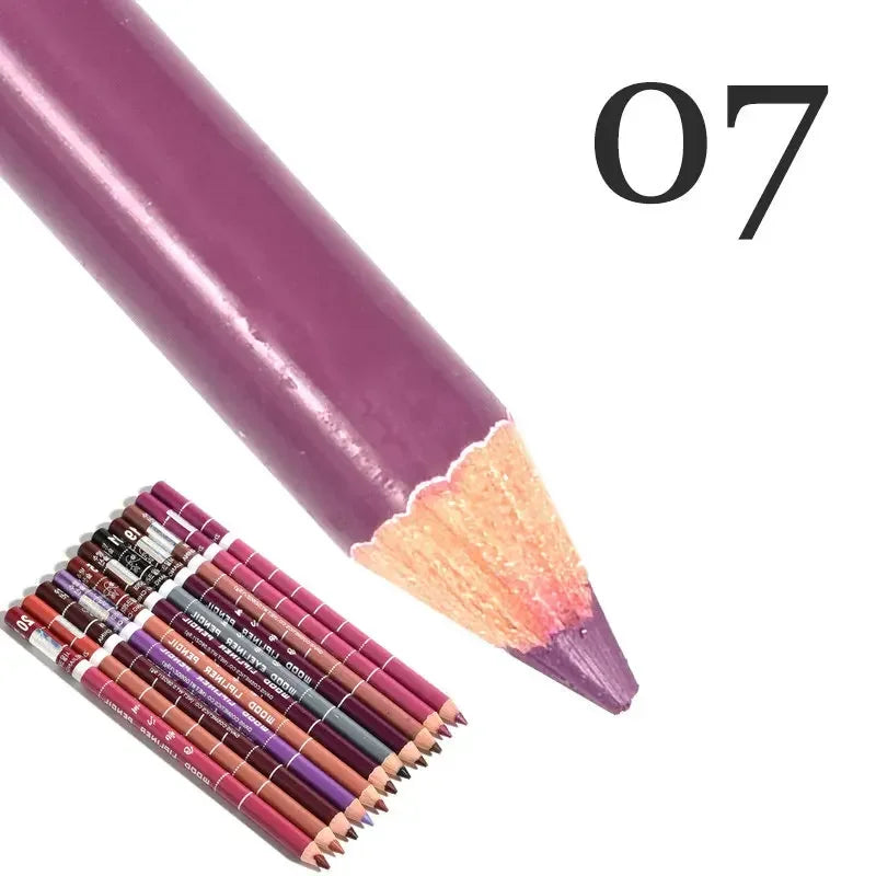 28Color Antifouling Lip Liner Professional Lipstick Pen Precise Waterproof Lip Outline Pencil Lip Makeup Lasting Eyeliner Creamy