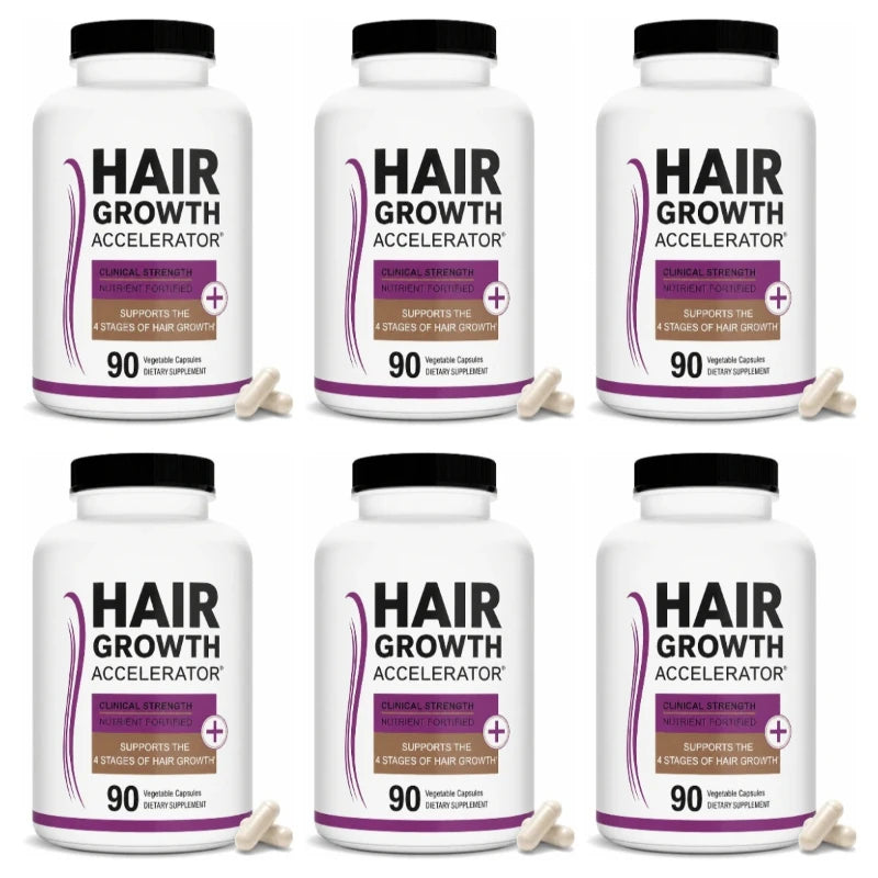 Lustriva Hair Growth Vitamins with Biotin, Marine Collagen, Saw Palmetto, Ashwagandha, Horsetail & Zinc – Thicker Hair, 90 Caps