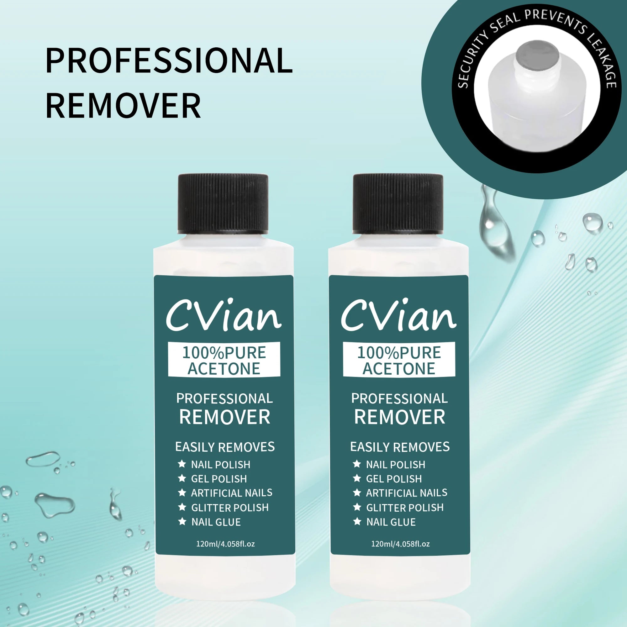 Containing 100% Acetone Nail Polish Remover, Quick Acting Formula Is Suitable for Gel, Dipping Powder and Acrylic Nail, Salon