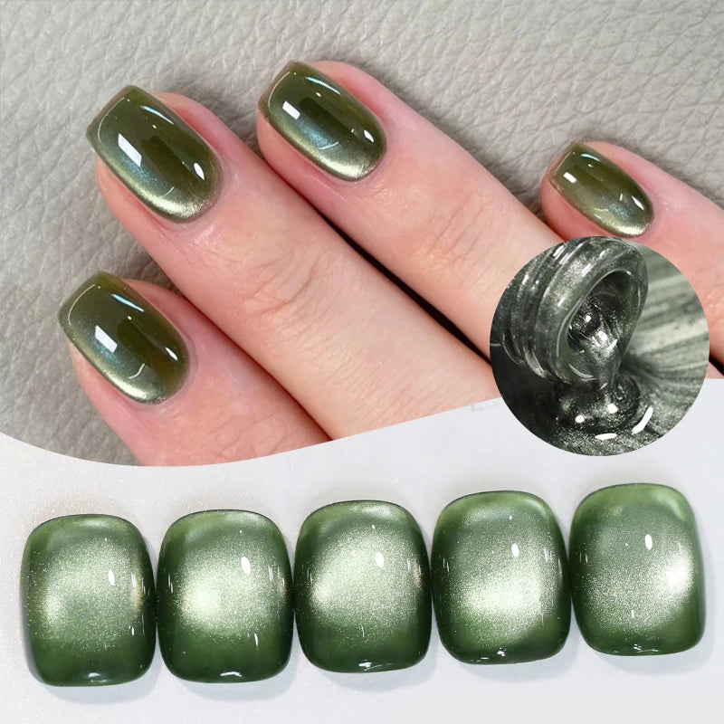 BORN PRETTY 10ml Fruit Green Purple Cat Magnetic Gel Nail Polish 2025 New Whitening Guava Grape Glass Bead Nail Varnish Supplies
