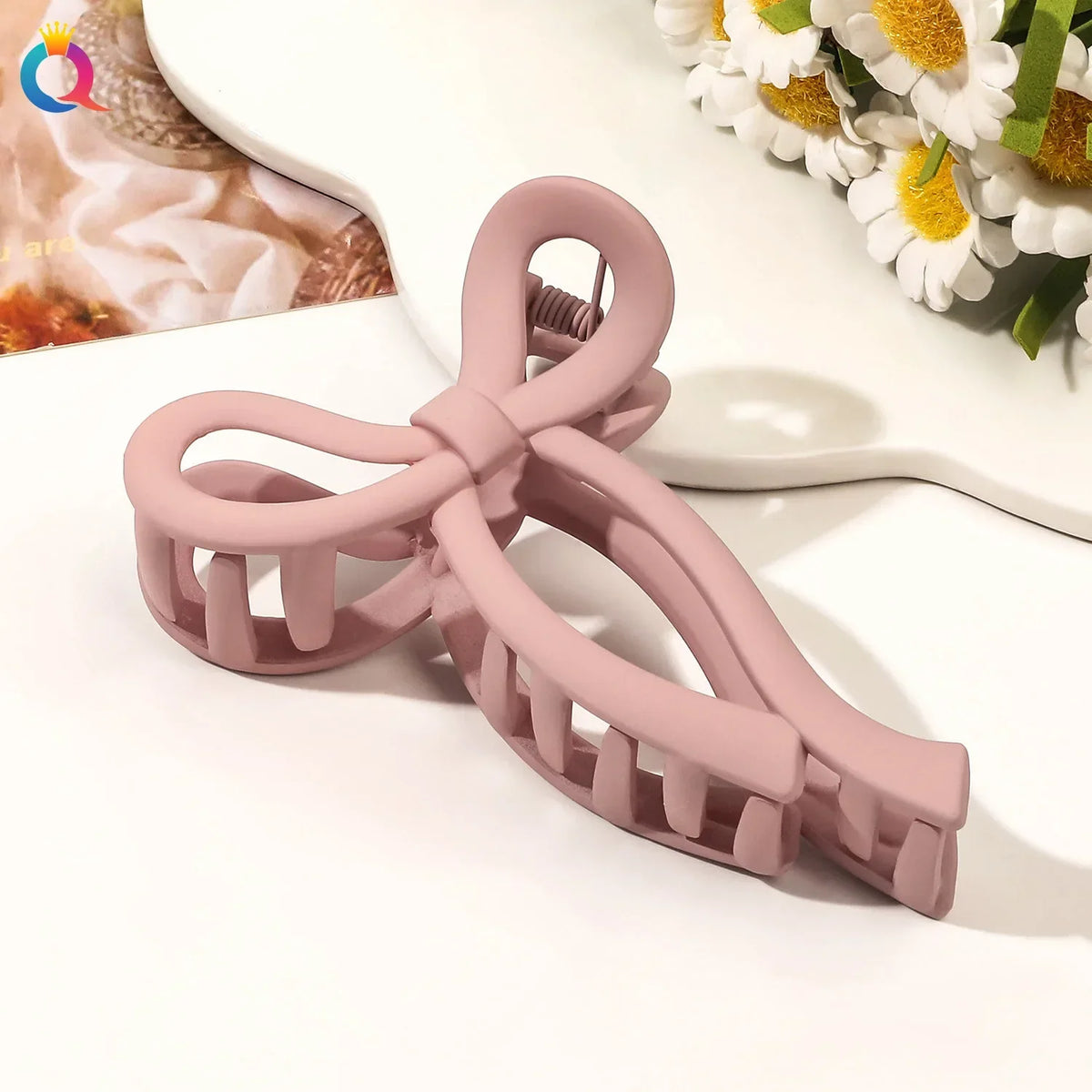 Bow Matte Large Hair Claw Crab Ponytail Acrylic Bowknot Hair Clips Hairpins Girls Barrettes Headbands Hair Accessories