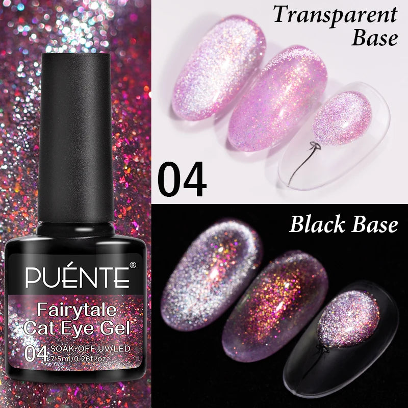 PUENTE 5ml Flower Fairy Gel Nail Polish Pink Blue Purple Natural Dried Flowers Gel For Nail Art Soak Off UV Varnish For Manicure