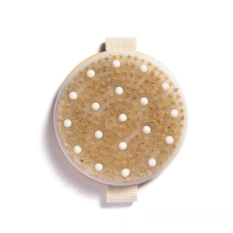 Shower Brush for The Back Handheld Dry Brushing Body Exfoliating Brush Bathroom Cellulite Back Bath Massage  Brush