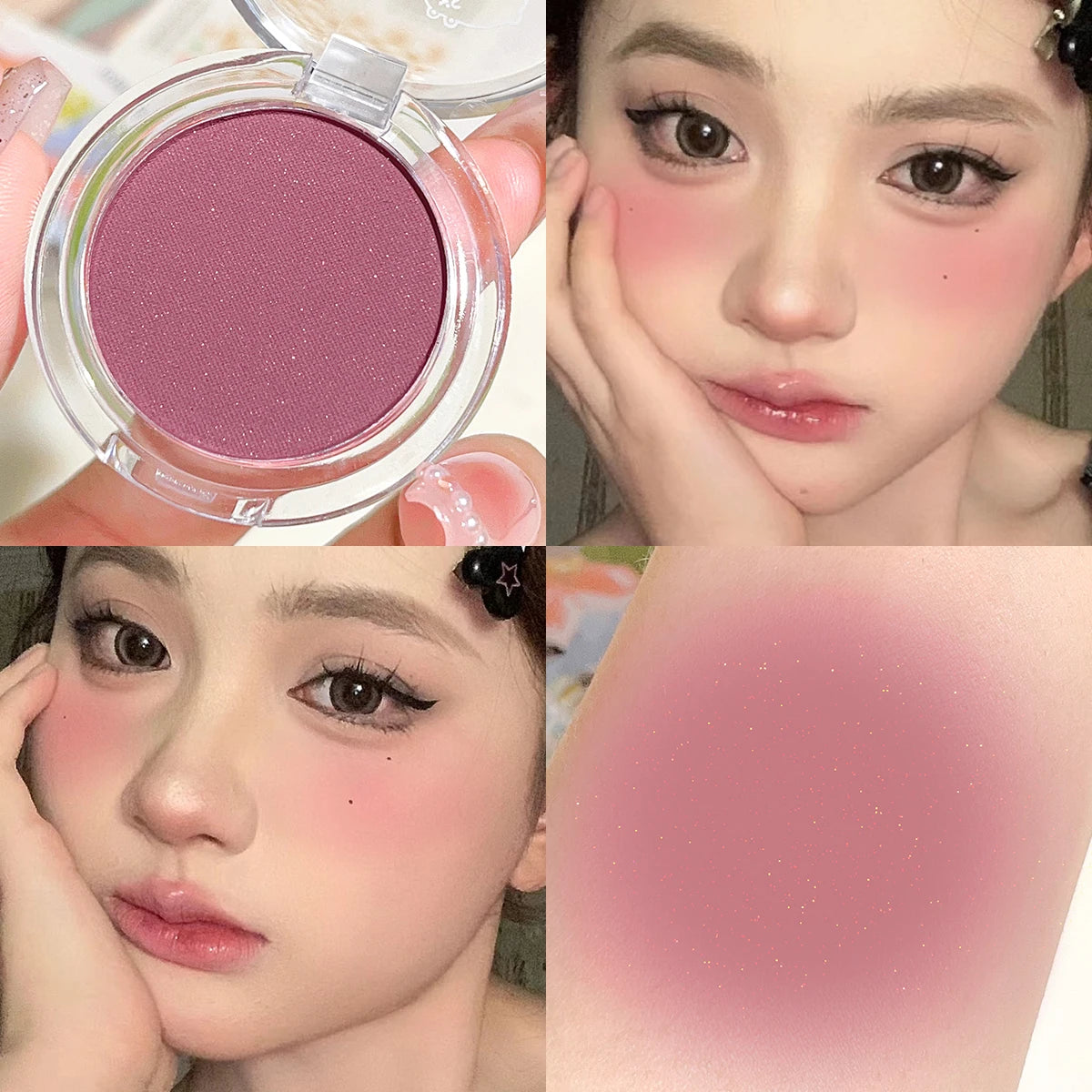 HISYI slightly tipsy blush matte fine flash micro flash natural color makeup pure desire monochrome blush plate
