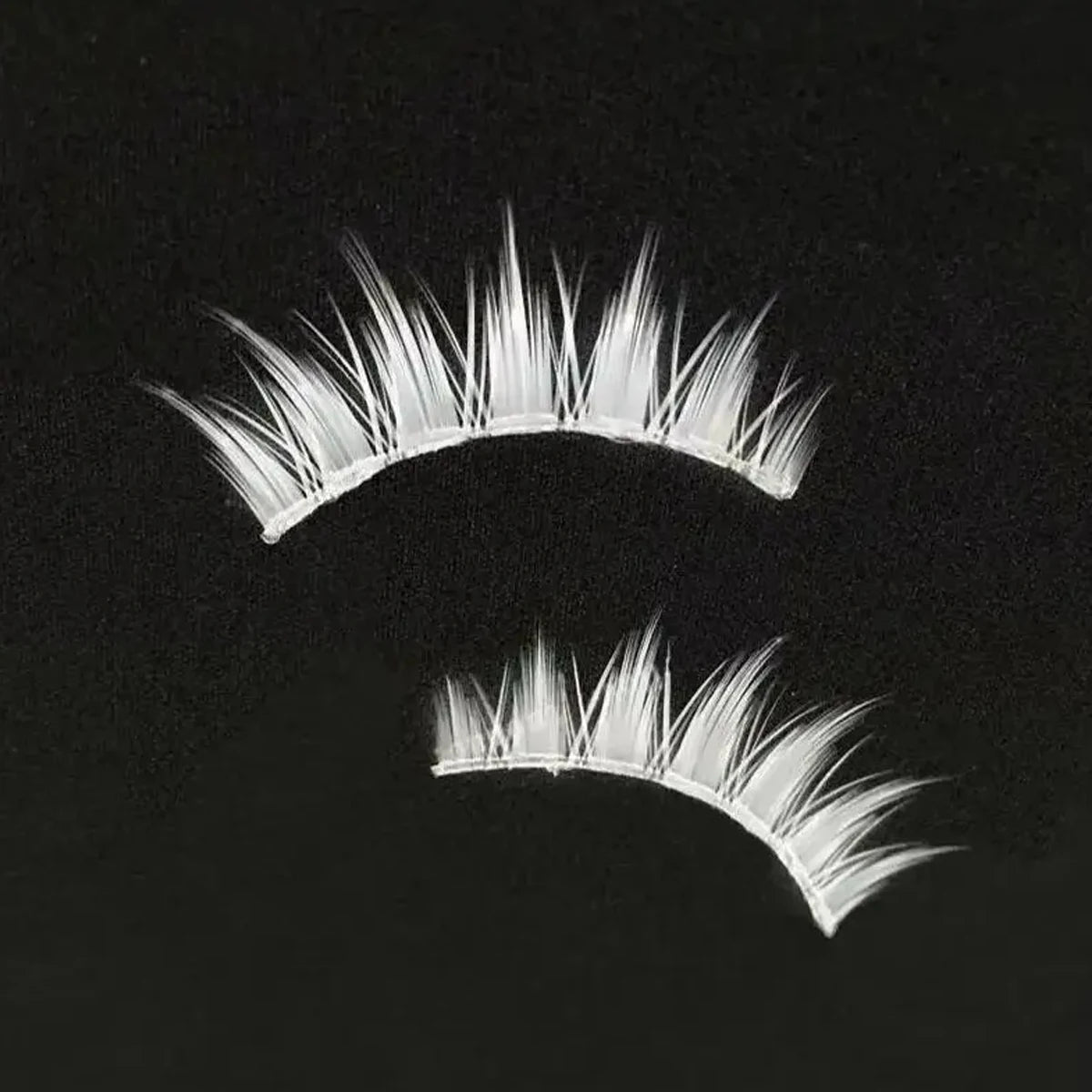 HBZGTLAD White Eyelashes Cosplay Makeup Natural Long Cross Strip False Eye Lashes