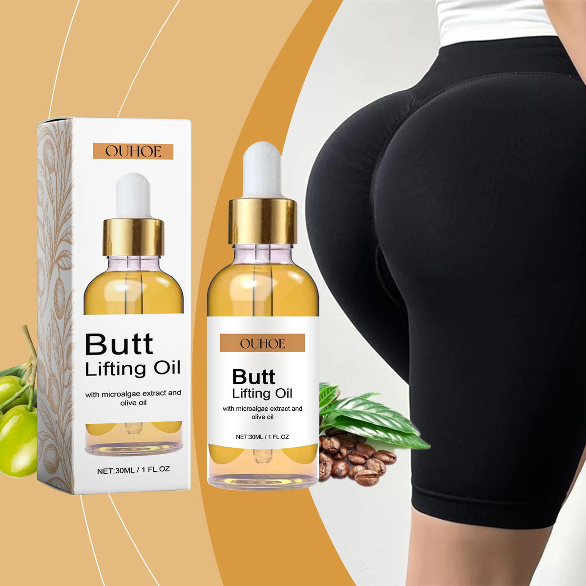 Hip Lifting Oil Buttock Lifting Oil Firming Nourishing Moisturize Tighten Shaper Bum Sexy Body Butt Massage Care Essential Oil