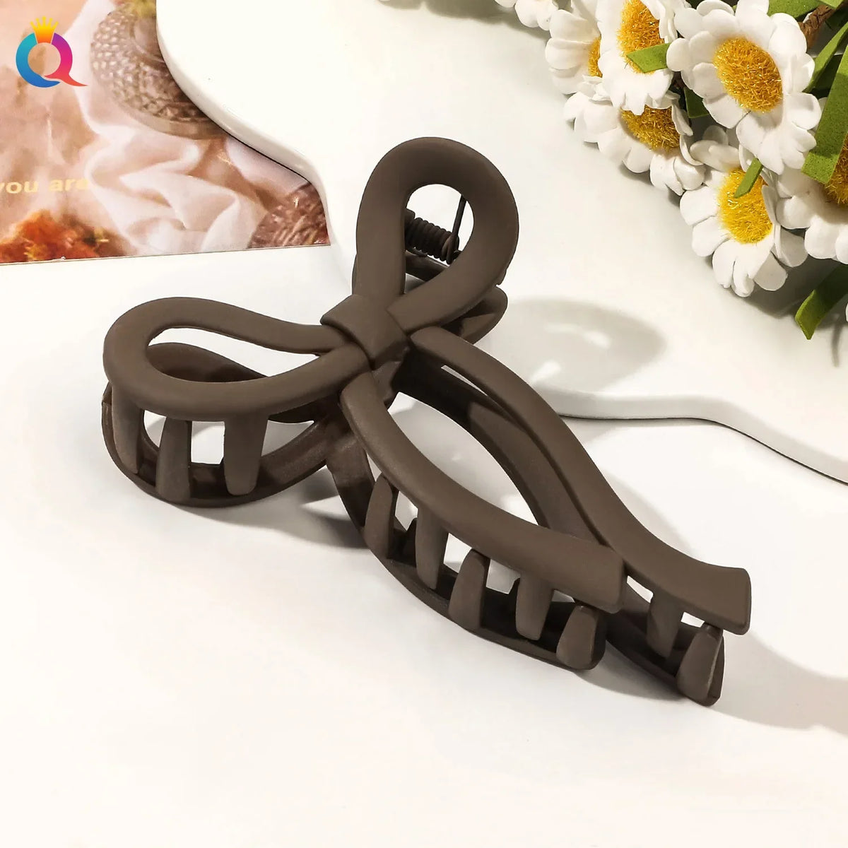 Bow Matte Large Hair Claw Crab Ponytail Acrylic Bowknot Hair Clips Hairpins Girls Barrettes Headbands Hair Accessories