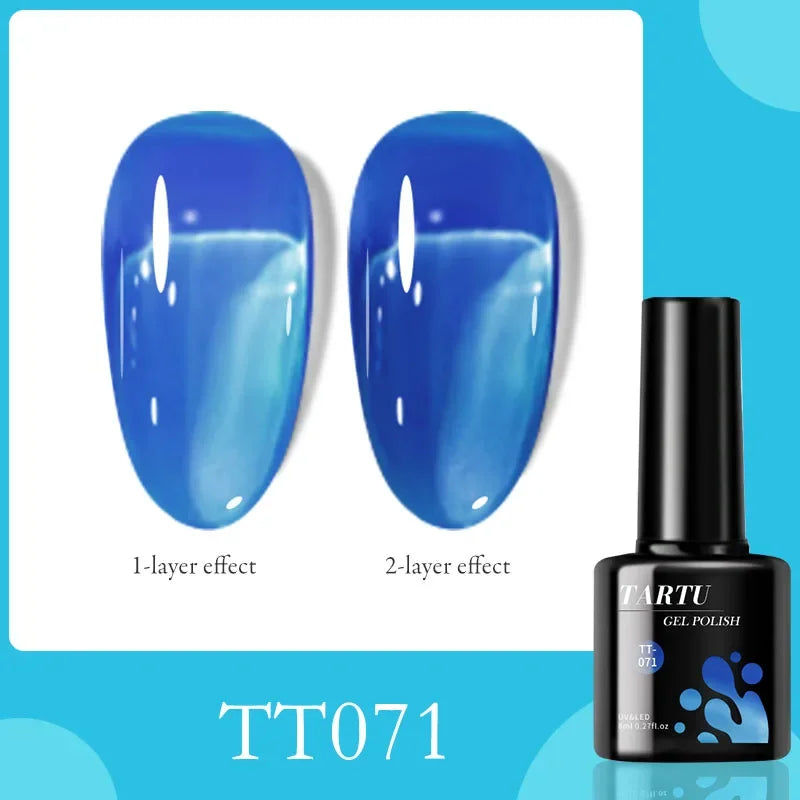 1PC 8ML Jelly Natural Gel Nail Translucent Black Pink Blue Purple Gel Polish UV/LED Soak Off Gel Polish for DIY Holiday Gift