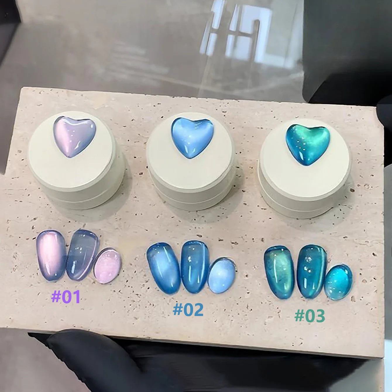 MIANEL 1-6pcs 12ML Summer Night Nail Supplies Shadow Star Sea Series Cat Eye Gel Nail Polish Nail Art Green Nails Blue Nails