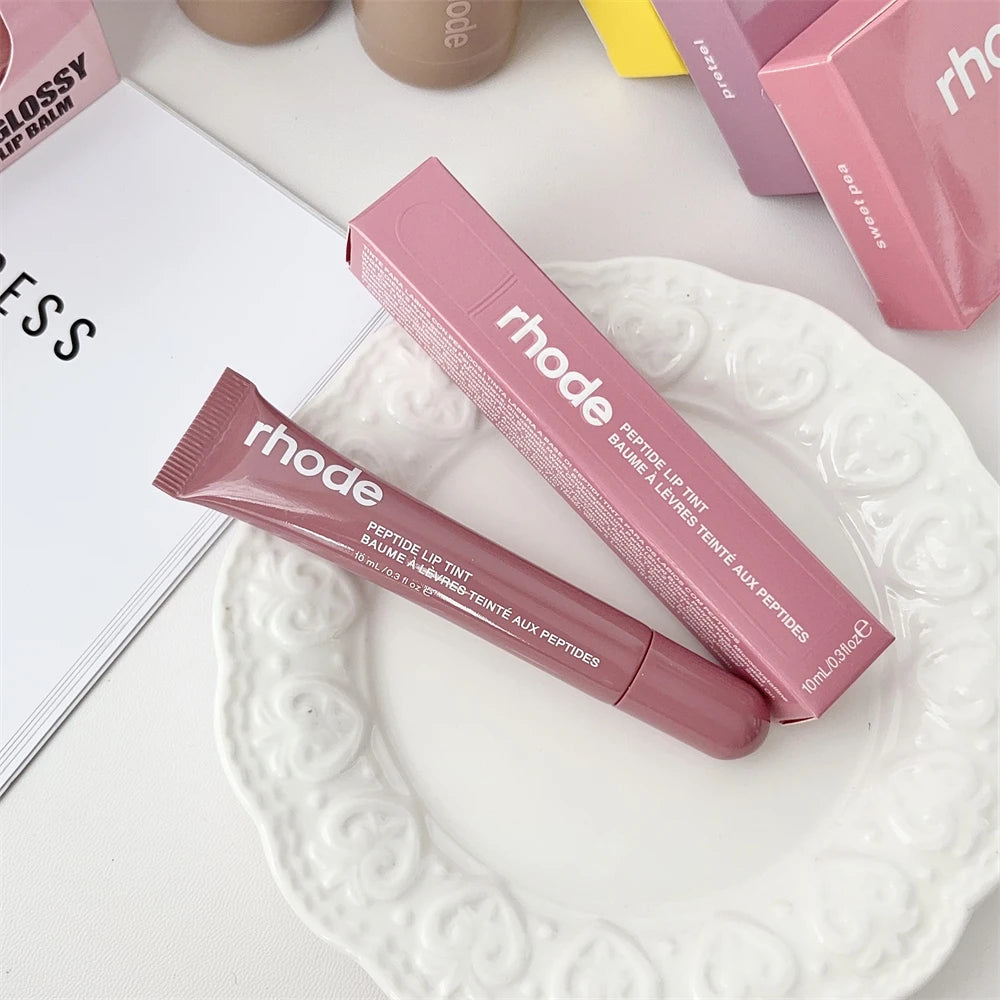 Rhode New Style Lip Gloss Ribbon Color Magnetic Snap-on Lipstick Stand Holder Makeup Limited Edition Long Lasting Lip Glosses
