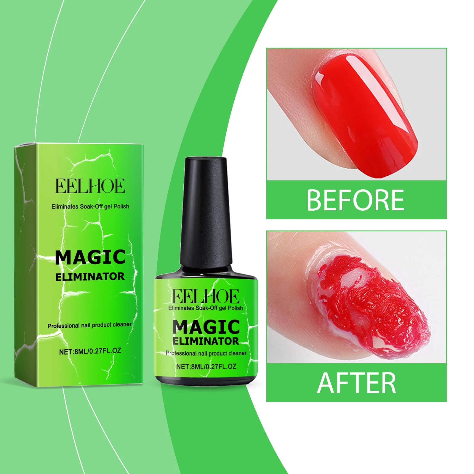 8/10ml Magic Remover Nail Gel Fast Unloading Nail Polish Harmless To Nails Reducing Dryness & Cracking Mild And Non Irritating