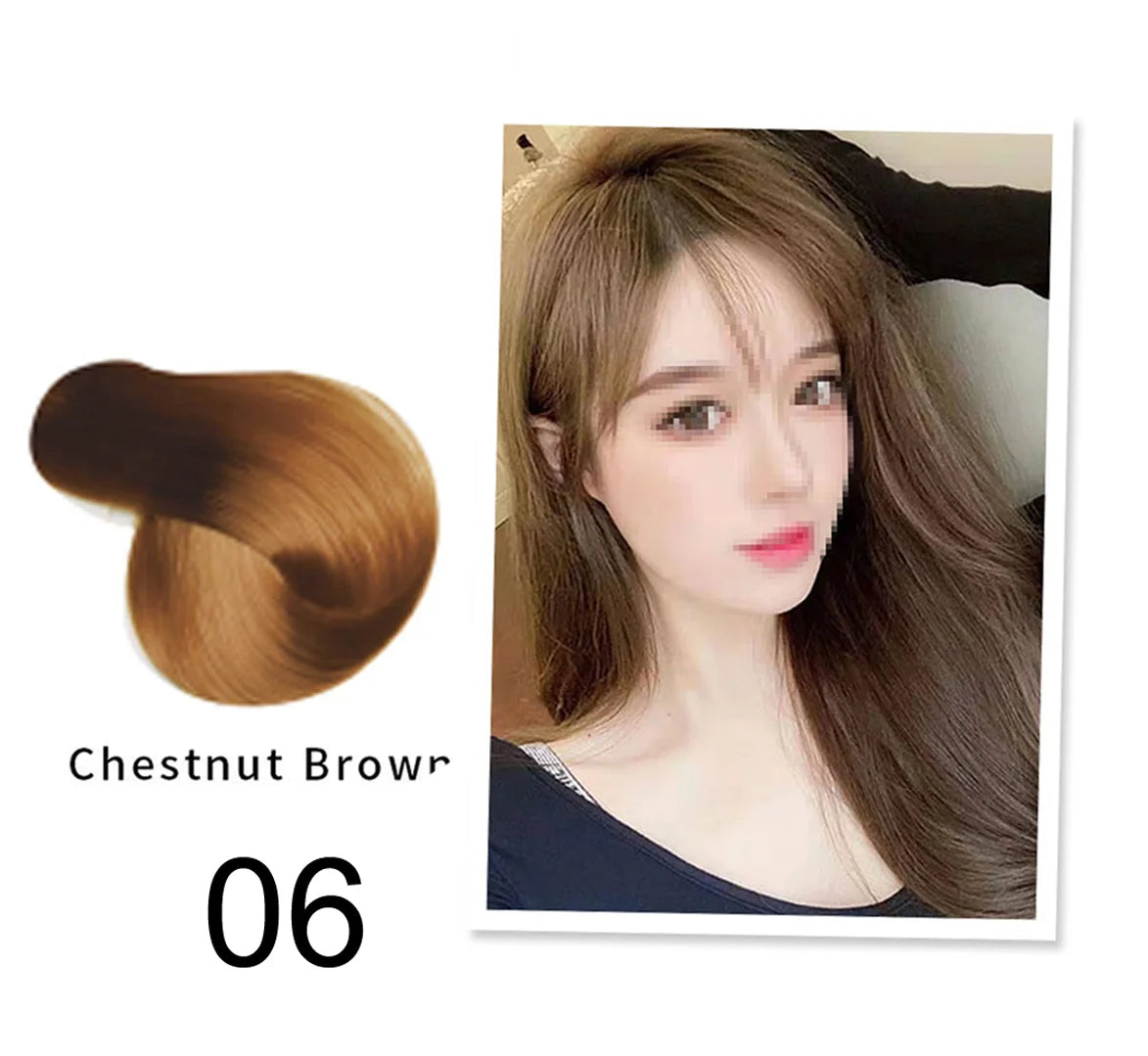 Mokeru 500ml Argan Oil Essence Natural Long Lasting Dark Brown Permanent Hair Dye Shampoo For Gray Hair Women Fast Color Dyeing