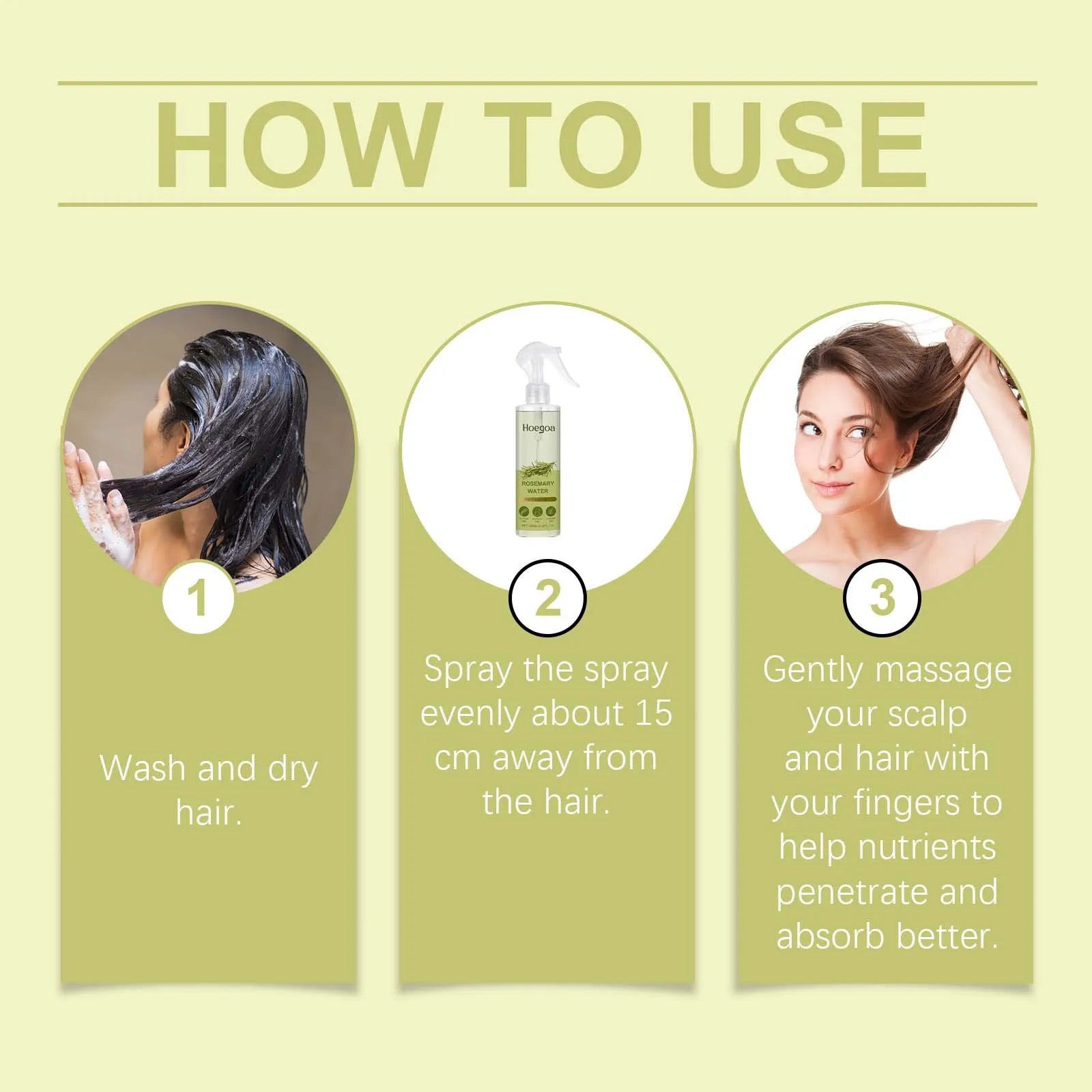 Hair Conditioner Spray Rosemary Smooth Lightweight Moisturizing Soft Fragrance Retention Toughness Damage Hair Repair Solution