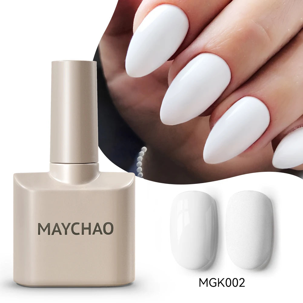 MAYCHAO Cherry Red Gel Nail Polish 12ml Glossy Semi Permanent Soak Off UV LED Frosted Gel Nails Base Painting Varnish