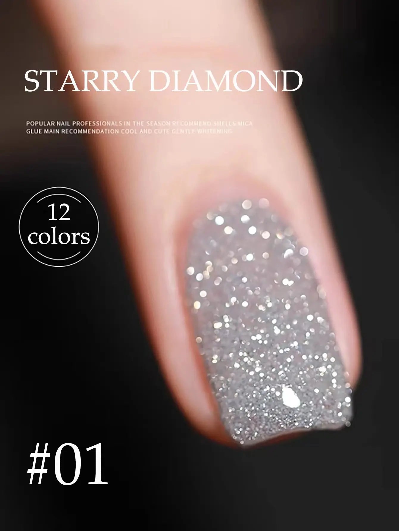MIANEL 12ML Rock Sugar Crushed Diamond Gel Nail Polish Pink Glitter Nail Polish Top Selling Pink Nails Summer Nails 1-12pcs
