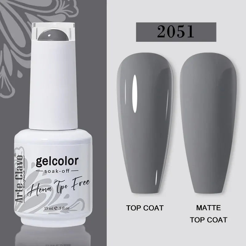 Arte Clavo 116Colors Gel Nail Polish 15ml Colorful Gel Semi Permanent Soak Off UV Gel Nail Art DIY Design Varnishe Nail Supplies
