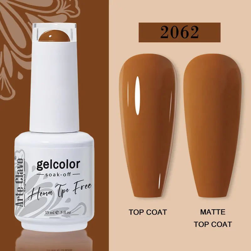 Arte Clavo 116Colors Gel Nail Polish 15ml Colorful Gel Semi Permanent Soak Off UV Gel Nail Art DIY Design Varnishe Nail Supplies