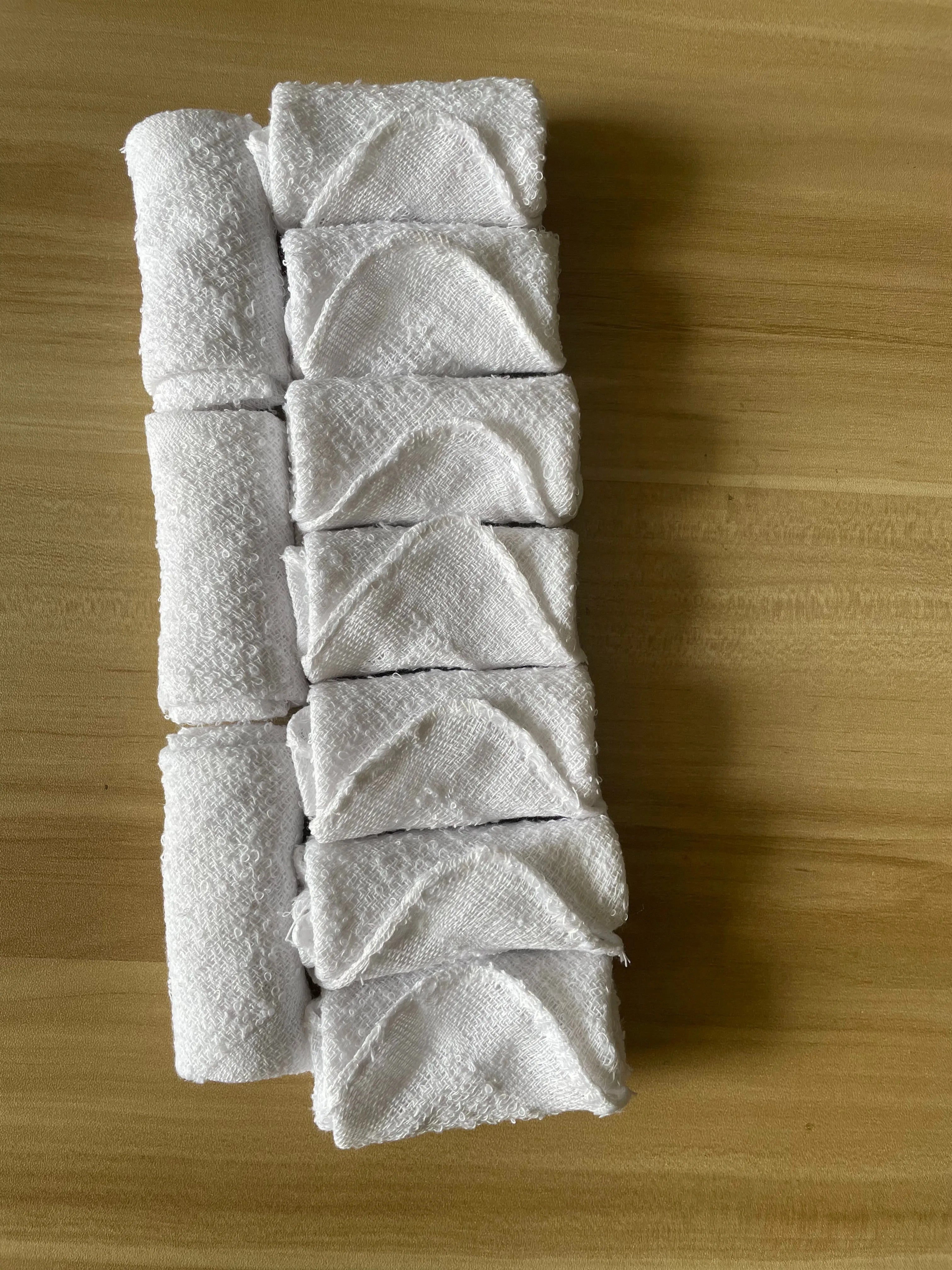 10pcs Pure Cotton Children's Square Towel 20x20cm White Small Household Wipes for Kindergarten And Home