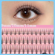 Anlinnet  Sandwich Eyelashes Professional Makeup Individual Lashes Cluster Natural Fluffy Eyelashes 10D Mink False Eyela