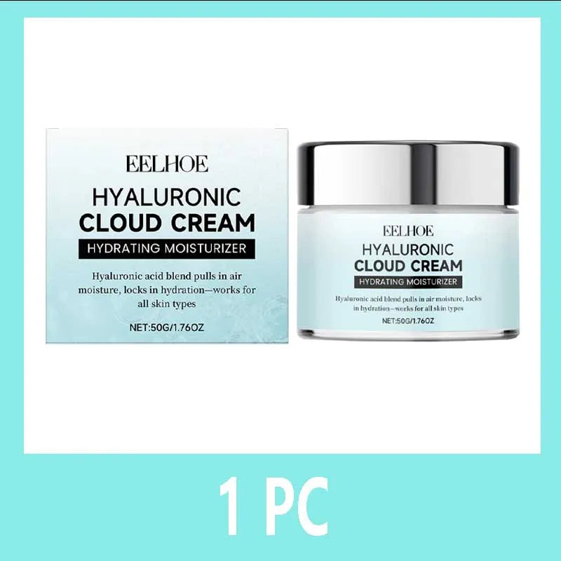 Hyaluronic Cloud Cream Hydrating Non-Greasy Lightweight Tighten Brightening Smoothing Nourishing Makeup Primer Face Cream