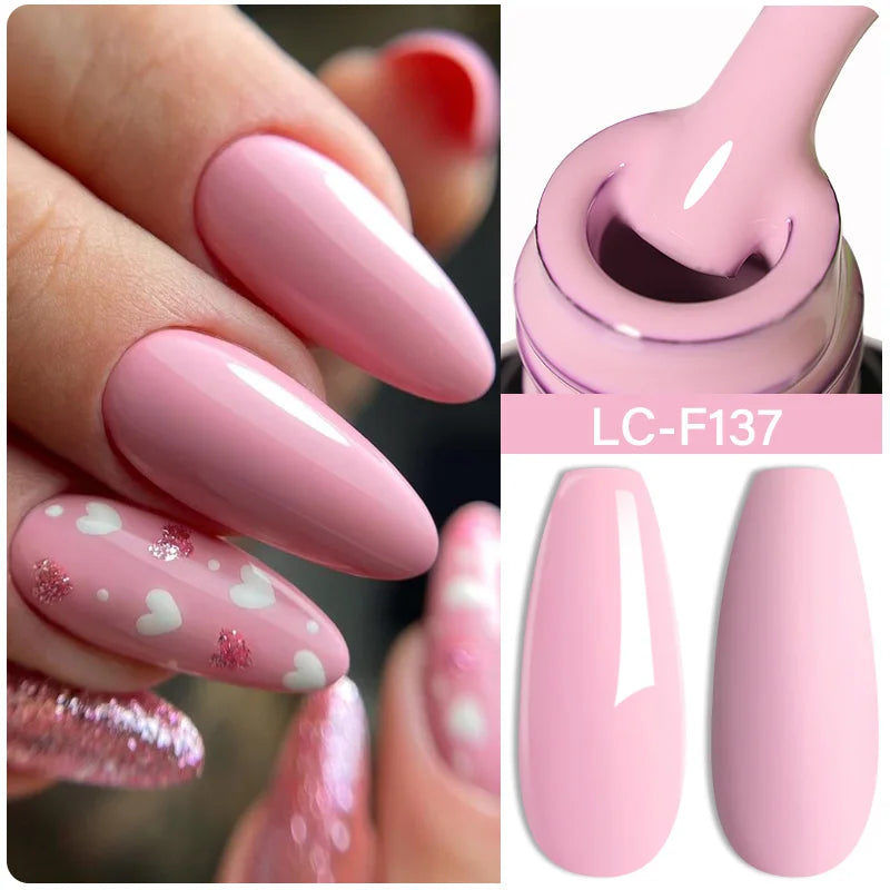LILYCUTE 7ml Champagne Rose Gold Glitter Gel Nail Polish Colorful Sparking Long Lasting Manicure Soak Off Nails Art Gel Varnish
