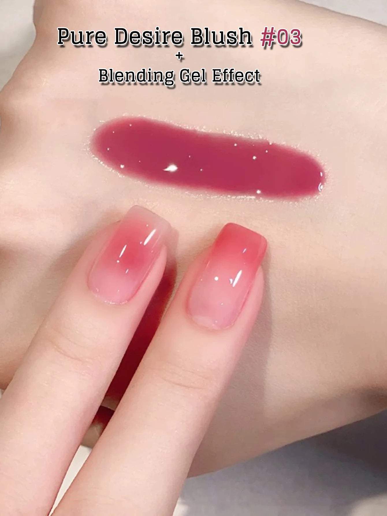 MN 2026 New 1-8PCS Fall Nails Popular Pure Desire Blush Jelly Gel Nail Polish Pink Nails Red Nails Ice-Clear Nude Nail Polish