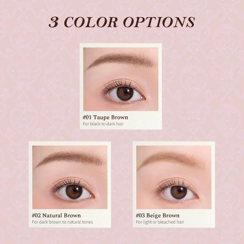 Flower Knows Sweetie Bear Dual Ended Brow Gel and Pencil Set Waterproof Long Lasting Smudge Proof Natural Eyebrow Makeup Kit