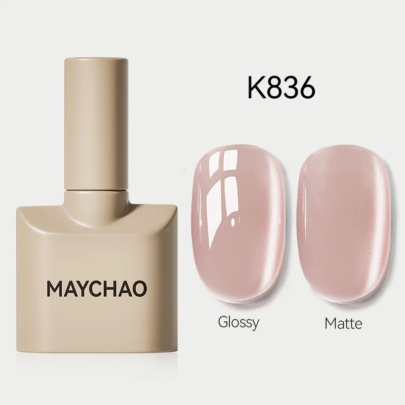 MAYCHAO Glitter Gel Nail Polish 7.3ml Semi-permanent Sequins Shiny Gel Base Top Coat Soak Off UV LED Varnish Nail Art Decoration