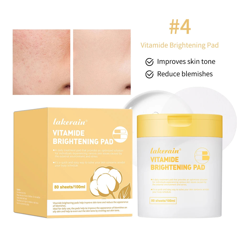 80 Sheets/ 100ml Toner Cotton Pads For All Skin Types, Tighten Skin Improve Fine Lines, Calm Balance Acne And Sensitive Skin