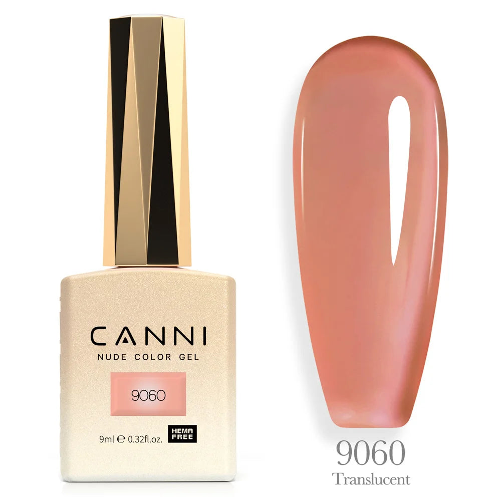 Canni TPO FREE Nail Gel Polish 9ml Jelly Color Transparent Semi Permanent Natural Nude Collection French Nail Gel Lacquer